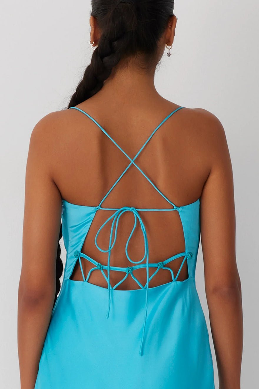 The Wolf Gang Las Lolas Maxi Dress - Aqua photo 2