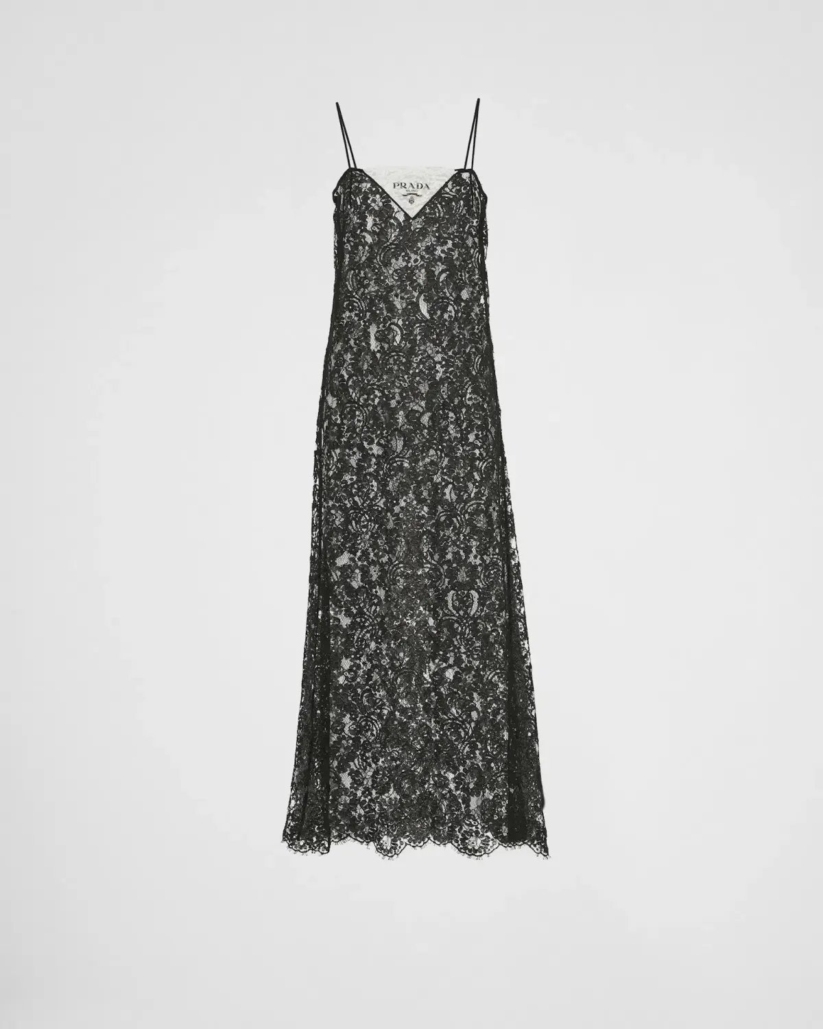 Prada Lace Midi Dress Black Size 36 / AU 4 photo 5