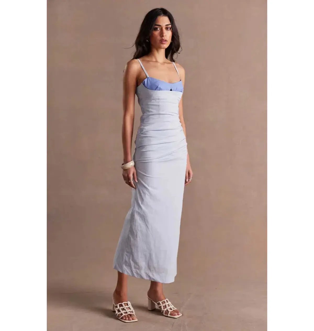 Sovere Beguile Midi Dress Moody Blue Size Small / AU 8 photo 2