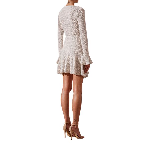 Shona Joy Hayes Frill Cuff Wrap Mini Dress photo 8