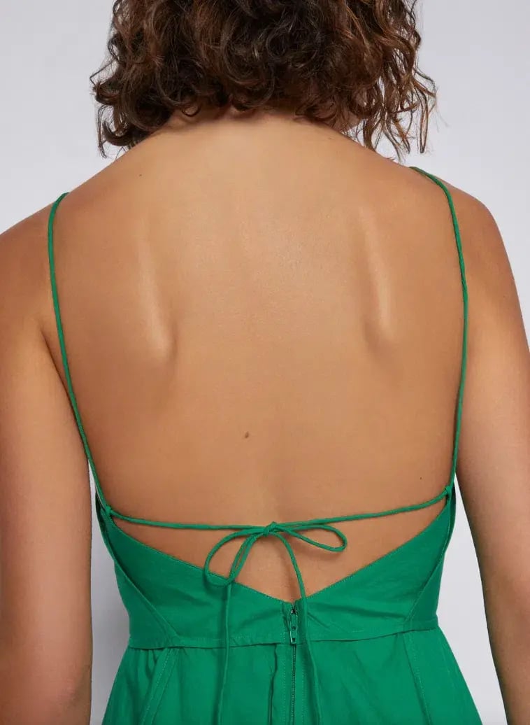 Scanlan Theodore Parachute Mini Strappy Dress Green Size 8 photo 6