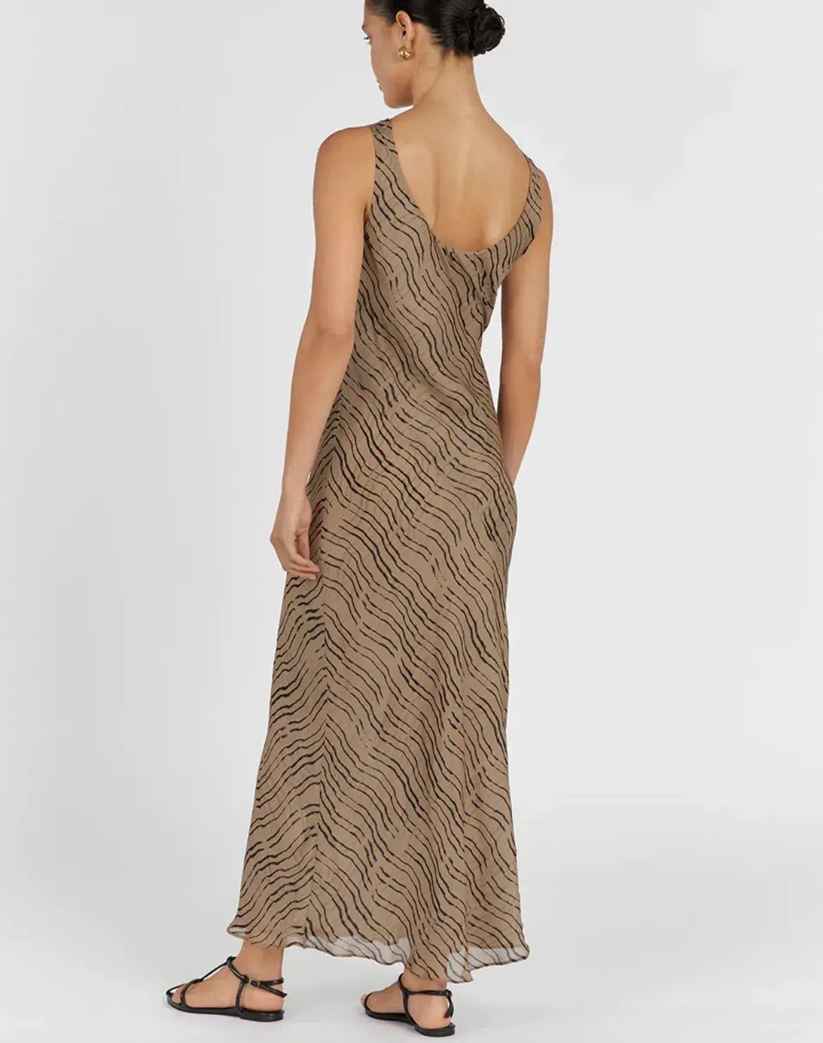DISSH Clair Choc Cowl Neck Dress Print Size 12 photo 2
