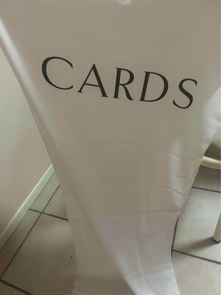 Ciara Aloisio Bloom Wishing Well (White) HIRE - Silk ‘Cards’ sign included photo 2