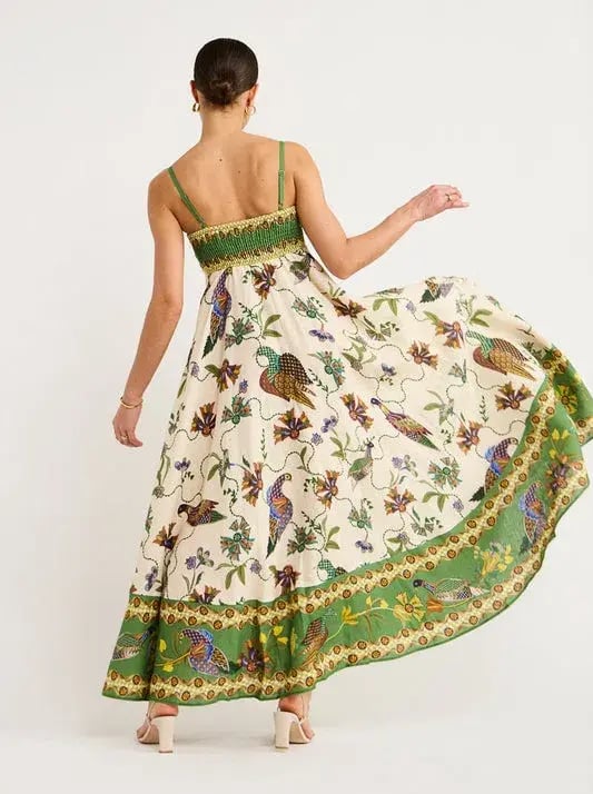 Alemais Birdie Midi Dress Print Size 10 photo 2