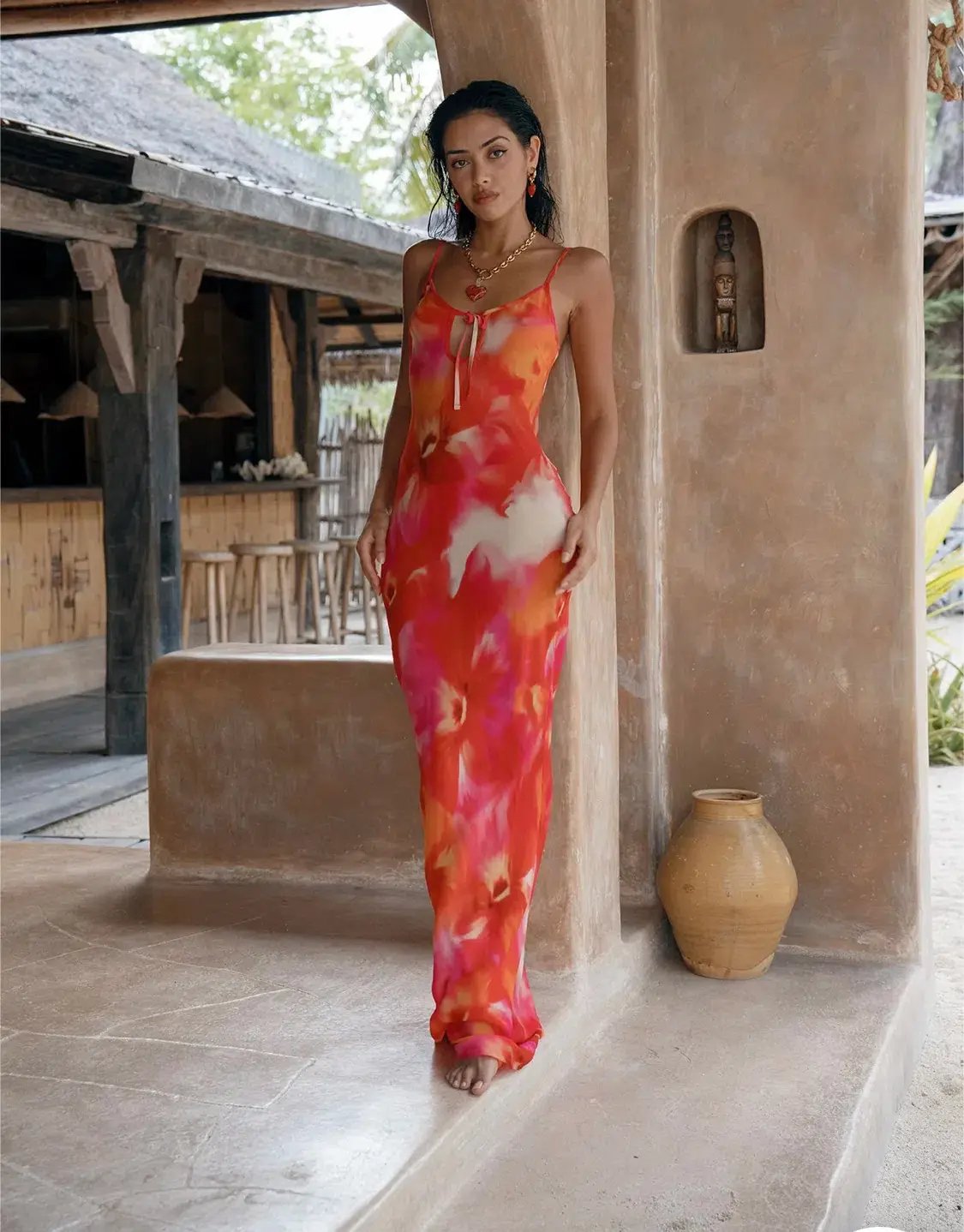 Isabelle Quinn Billie Maxi Dress Multi Size 6 photo 3