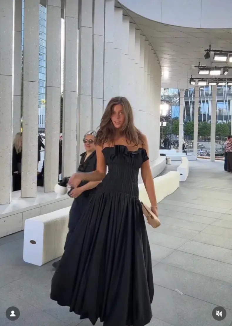 Aje Ivy Bubble Hem Gown Black Size 6 photo 2