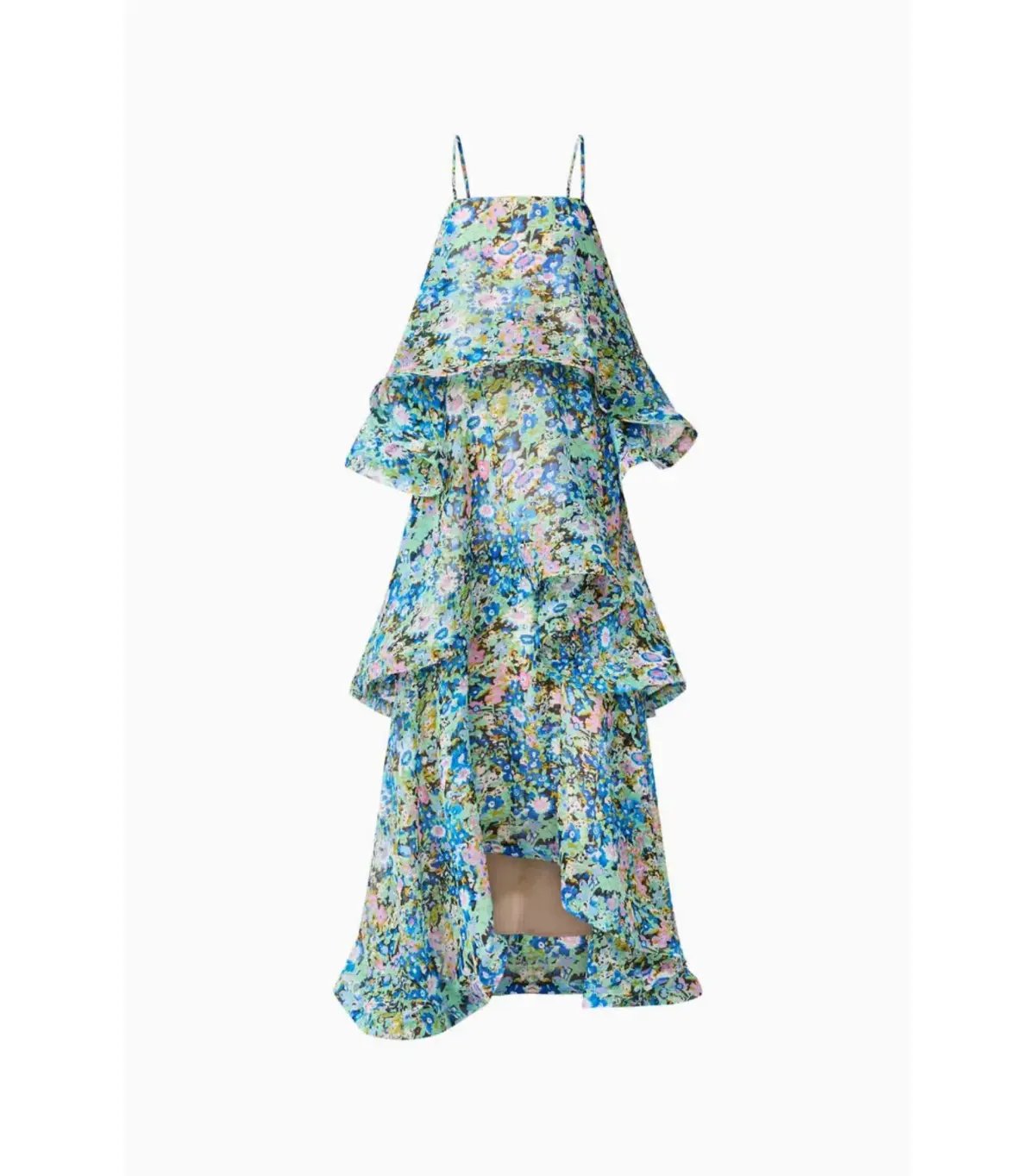 Elliatt Armani Tiered Maxi Dress in Blue Floral Size S / AU 8 photo 3