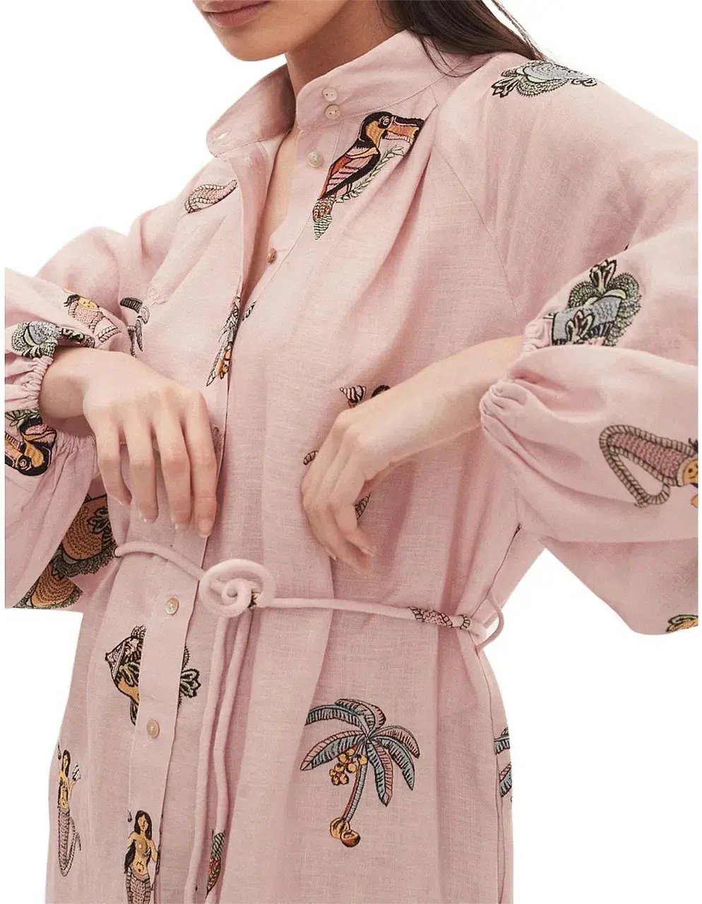 Alemais Vacay Mermaid Shirtdress Pink Size AU 10 photo 5