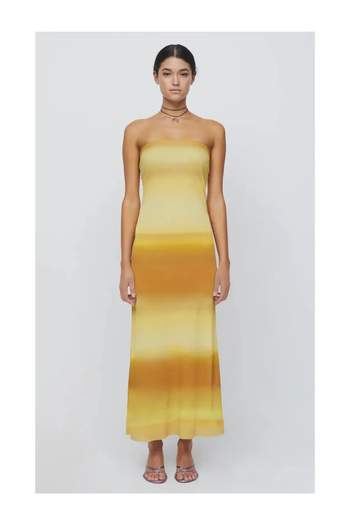 Bec and Bridge Amara Strapless Maxi Dress Golden Ombre Size 10 photo 2