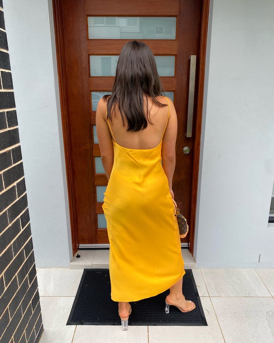 Bec & Bridge Classic Silk Midi Dress | Orange photo 2