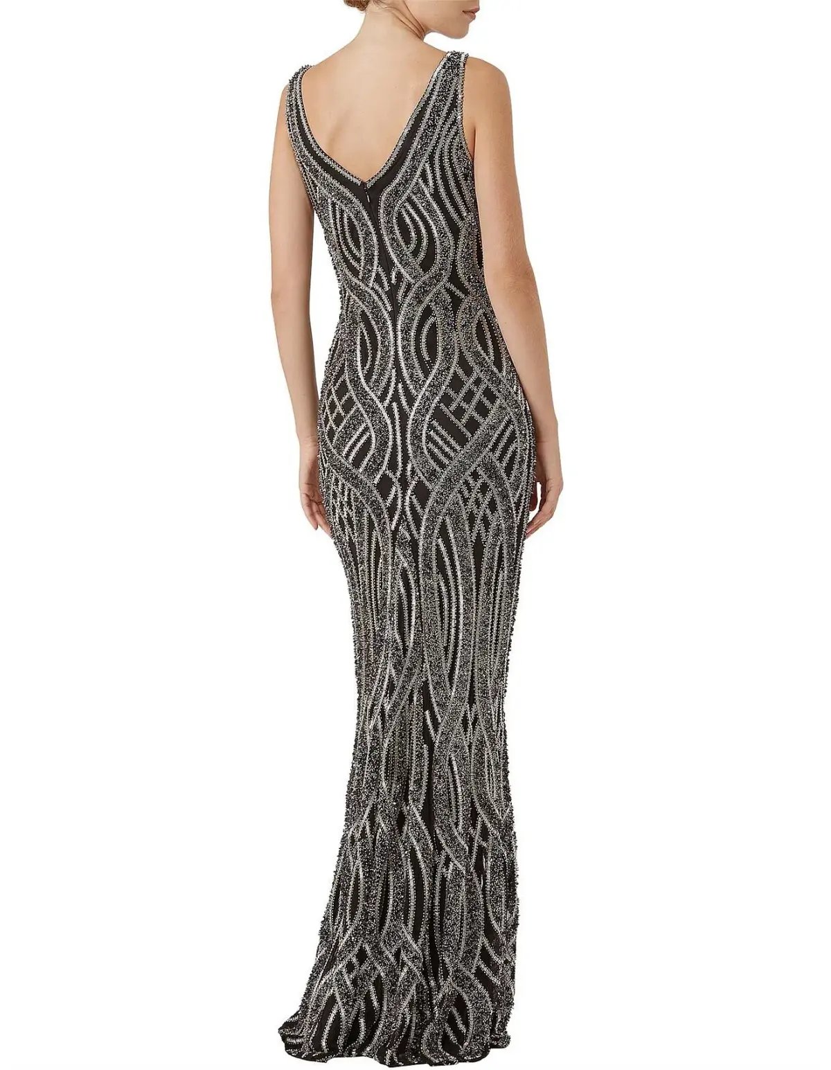 Rachel Gilbert Zahava Gown Black Size 14 photo 2