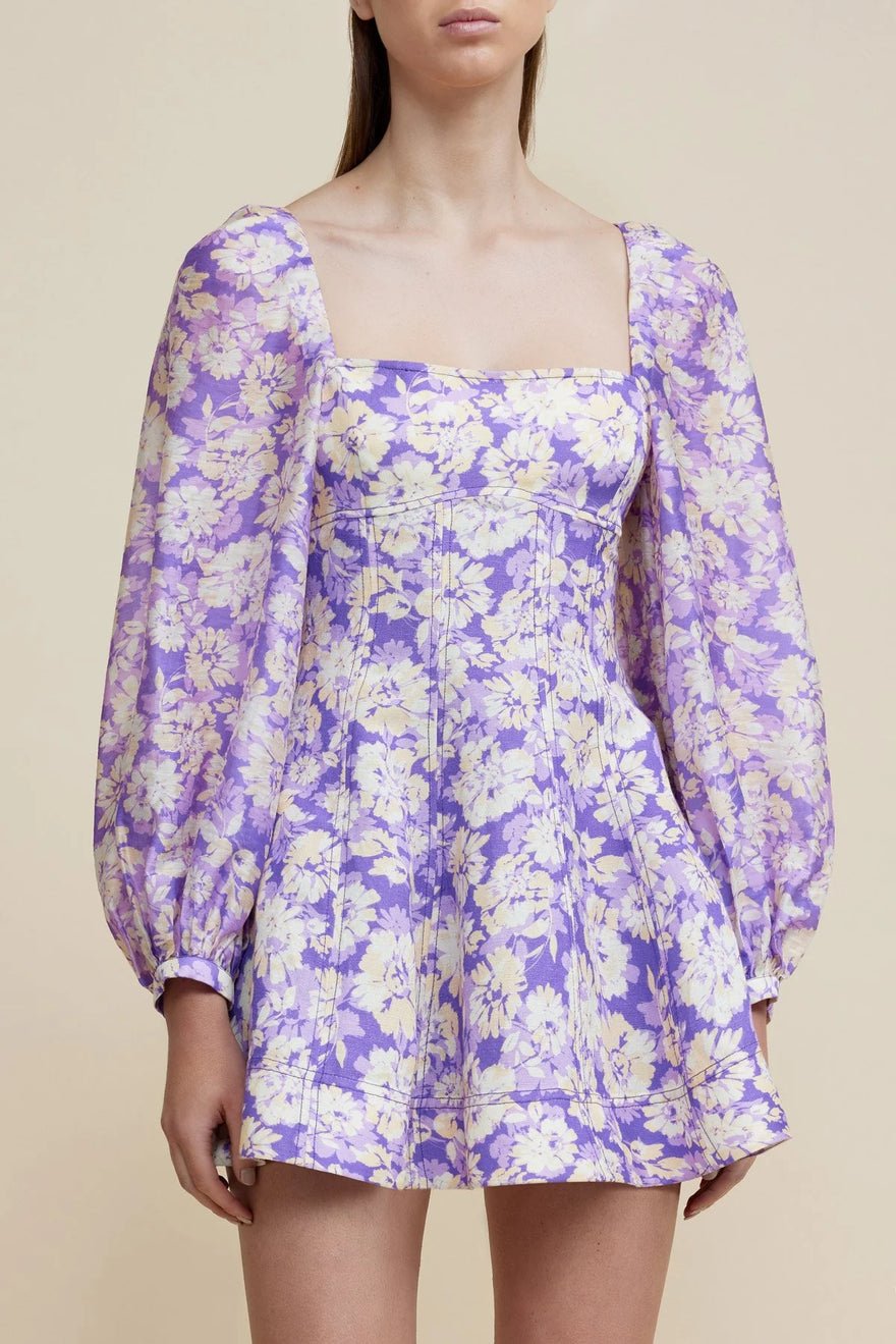 Acler Ardanary Mini Dress In Violet Imprint photo 3