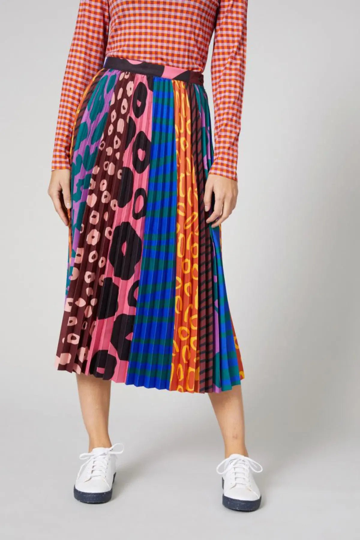 GORMAN Walk It Pleated Skirt multicolour size 6 photo 4