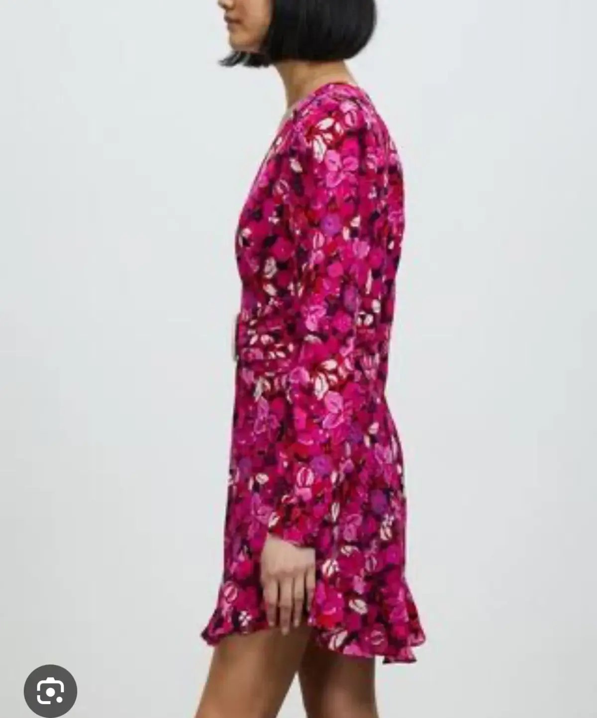 Rebecca Valance Bramble V-Neck Mini Dress Floral Size 8 photo 4