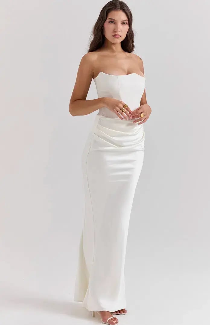House Of CB Persephone Dress Maxi White Size AU 6 photo 2