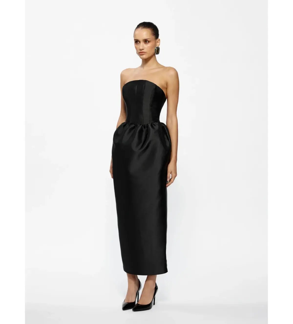 Effie Kats Lillia Midi Dress in Black Size XS 6 photo 2
