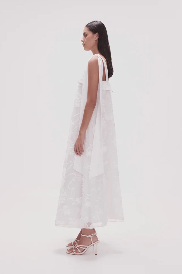 Aje Ursula Midi Dress - Ivory photo 3