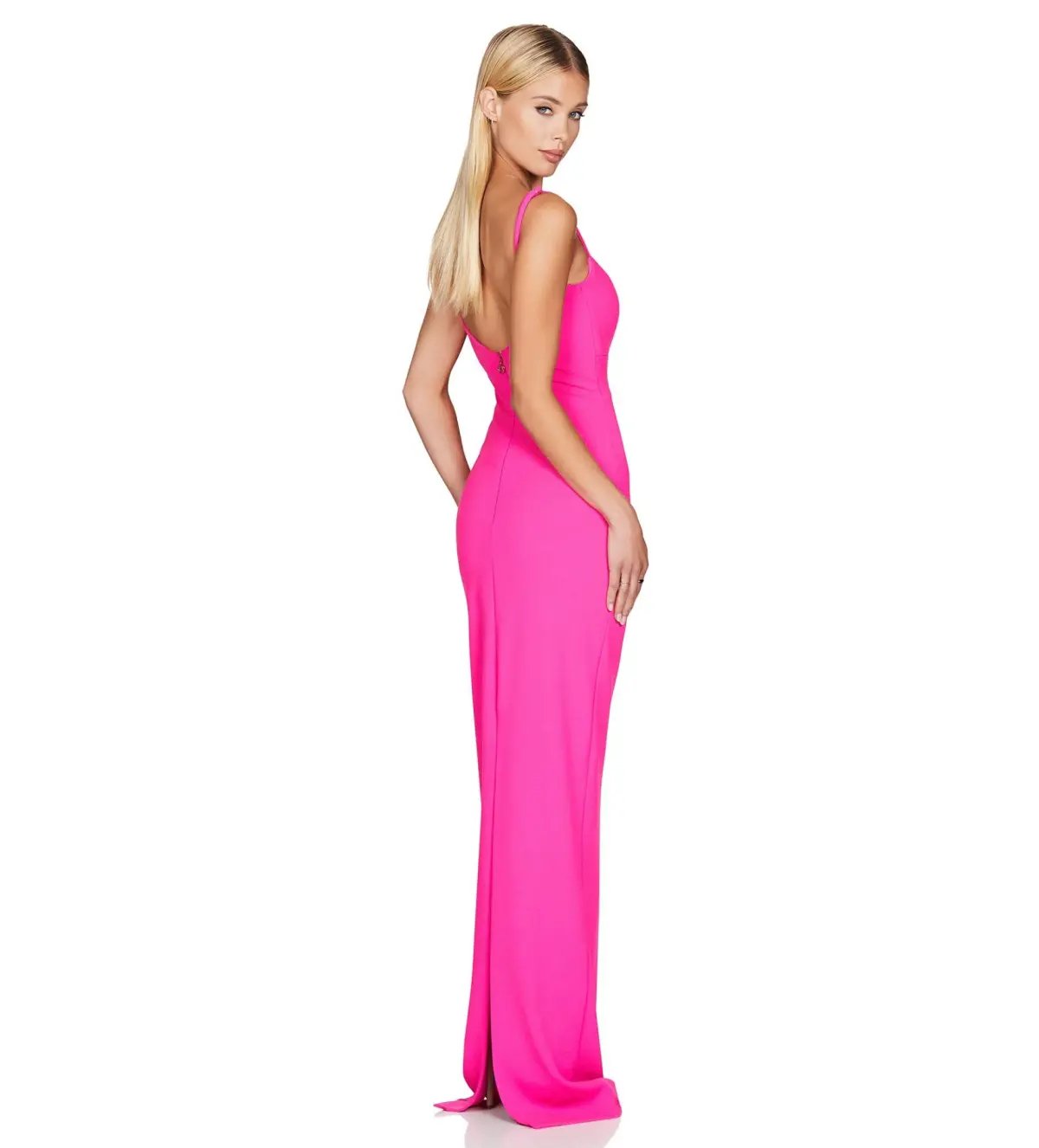 Nookie Bailey Gown Neon Pink Size Small photo 2