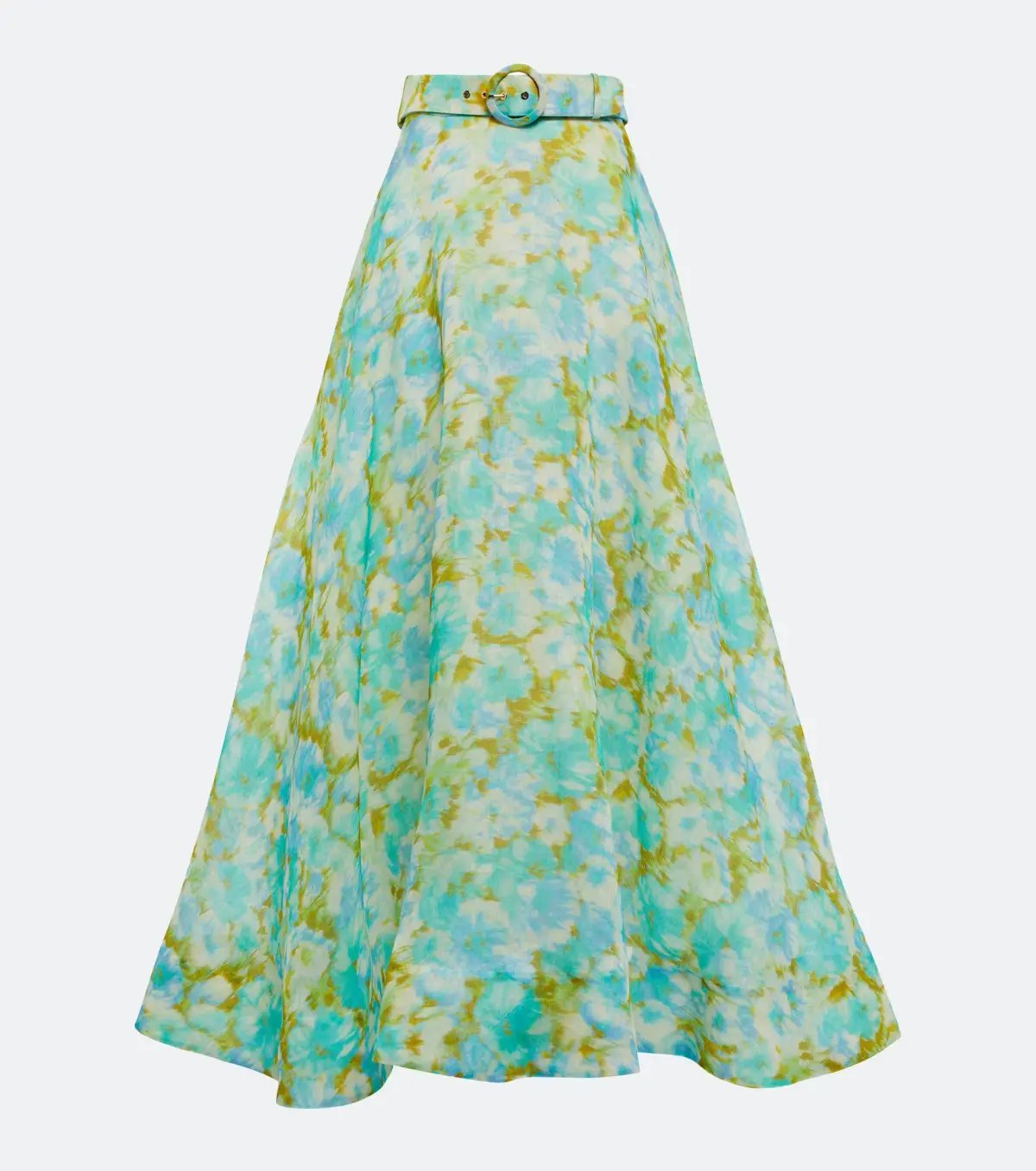 Zimmermann High Tide Twist Crop Bodice Size 3 / AU 14 & Maxi Skirt Size 2 / AU 12 Set in Aqua Ikat Floral photo 10