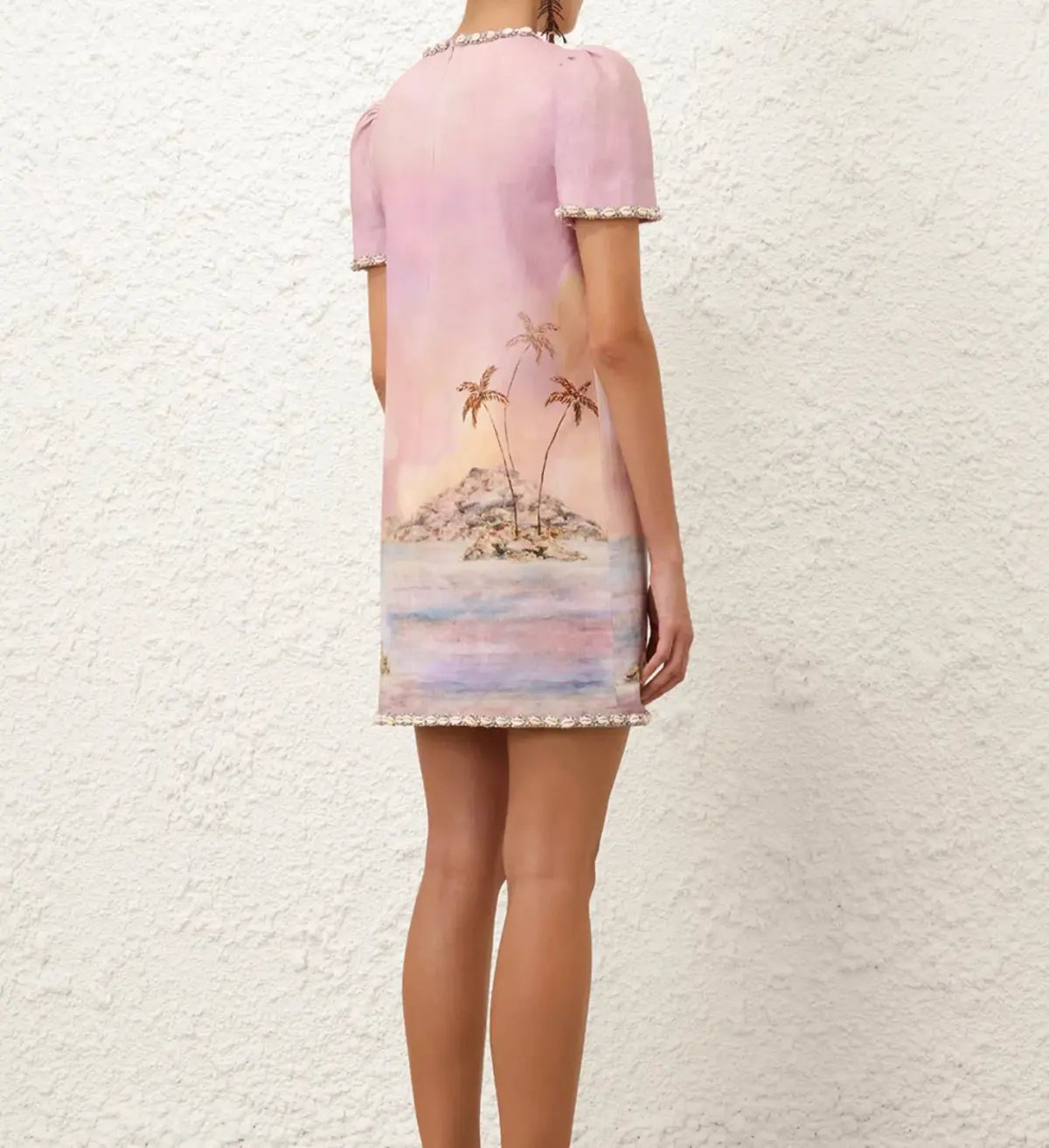 Zimmermann Dawning Embellished Mini Dress Print Size 3 / AU 14 photo 2