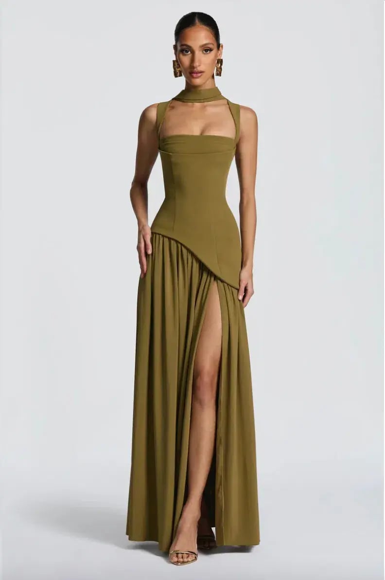 Tullulah Maxi Dress Deep Olive S/8 photo 6