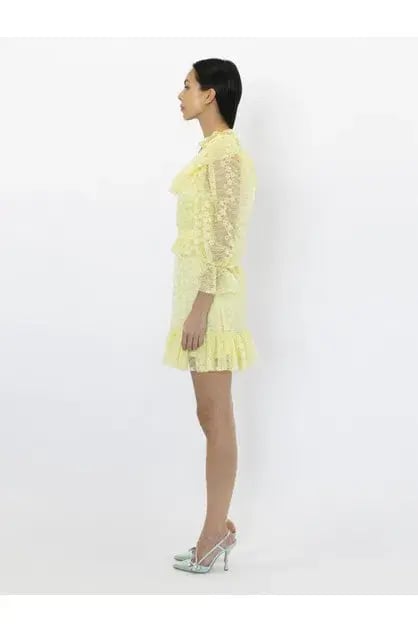 Alice McCall Love My Way Mini Dress Lemon Yellow Size 6 photo 5