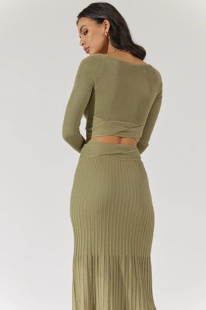Sovere Inertia Knit Crop Top Green Size 10 / M photo 2