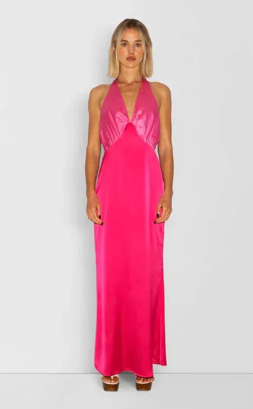 The Wolf Gang Oahu Slip Dress Hot Pink Size M / AU 10 photo 5