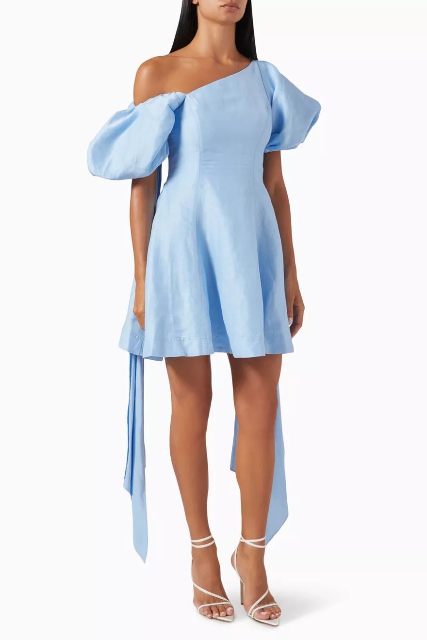 Aje Arista Tulip Sleeve Mini Dress - Powder Blue photo 4