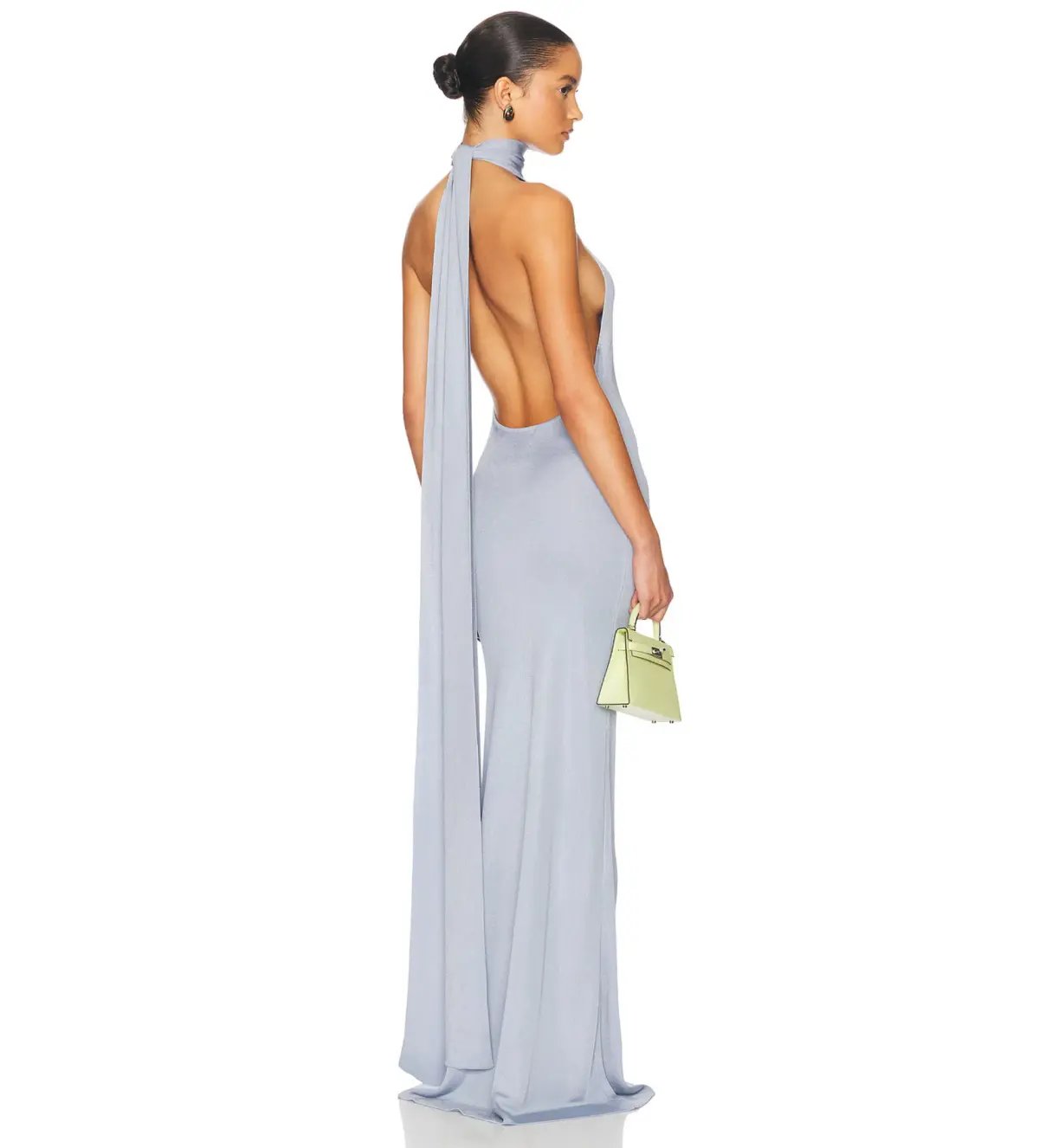 Helsa Novie Maxi Knit Dress in Sky Blue Size XS/ AU 6 - 8 photo 2