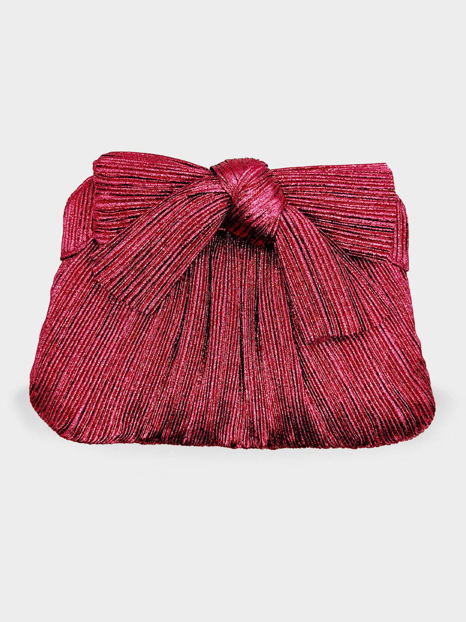 Loeffler Randall Fuchsia Rayne Bow Clutch photo 4
