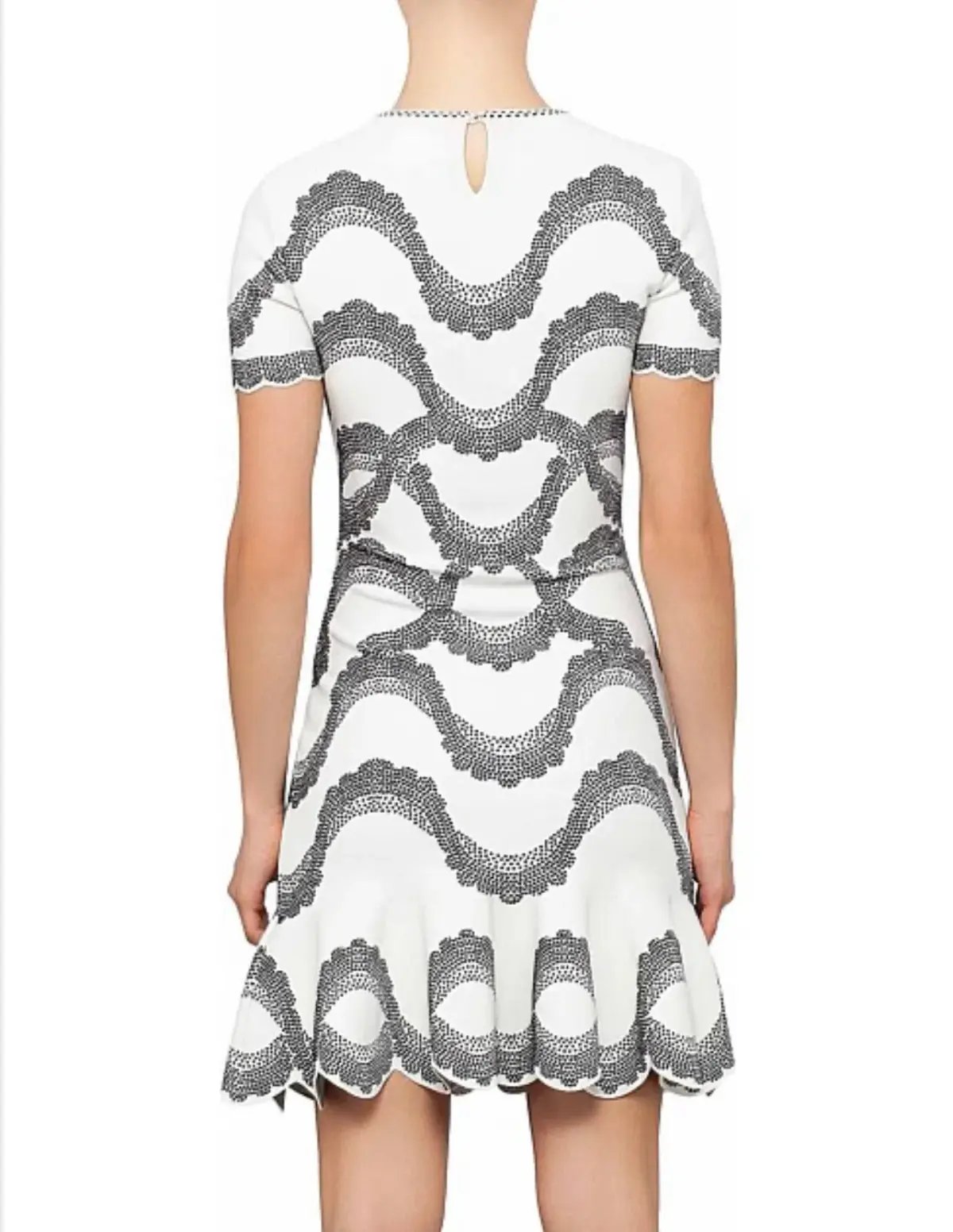 Alexander McQueen Knit Jacquard Short Sleeve Bodycon Dress S / AU 10 photo 2