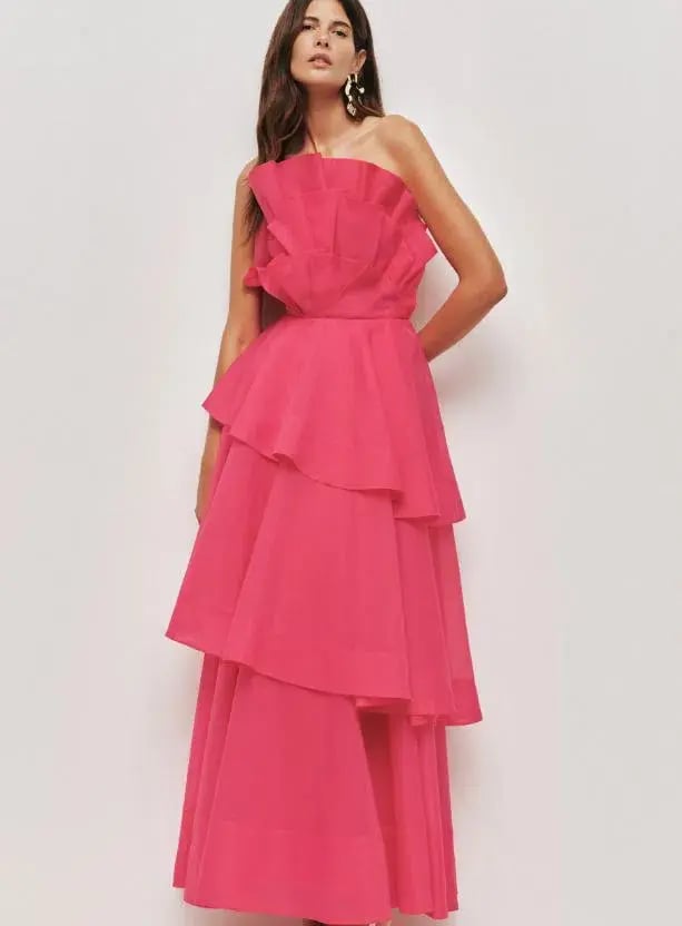 Aje Selestia Gown in Pink Magenta Size 8 photo 3