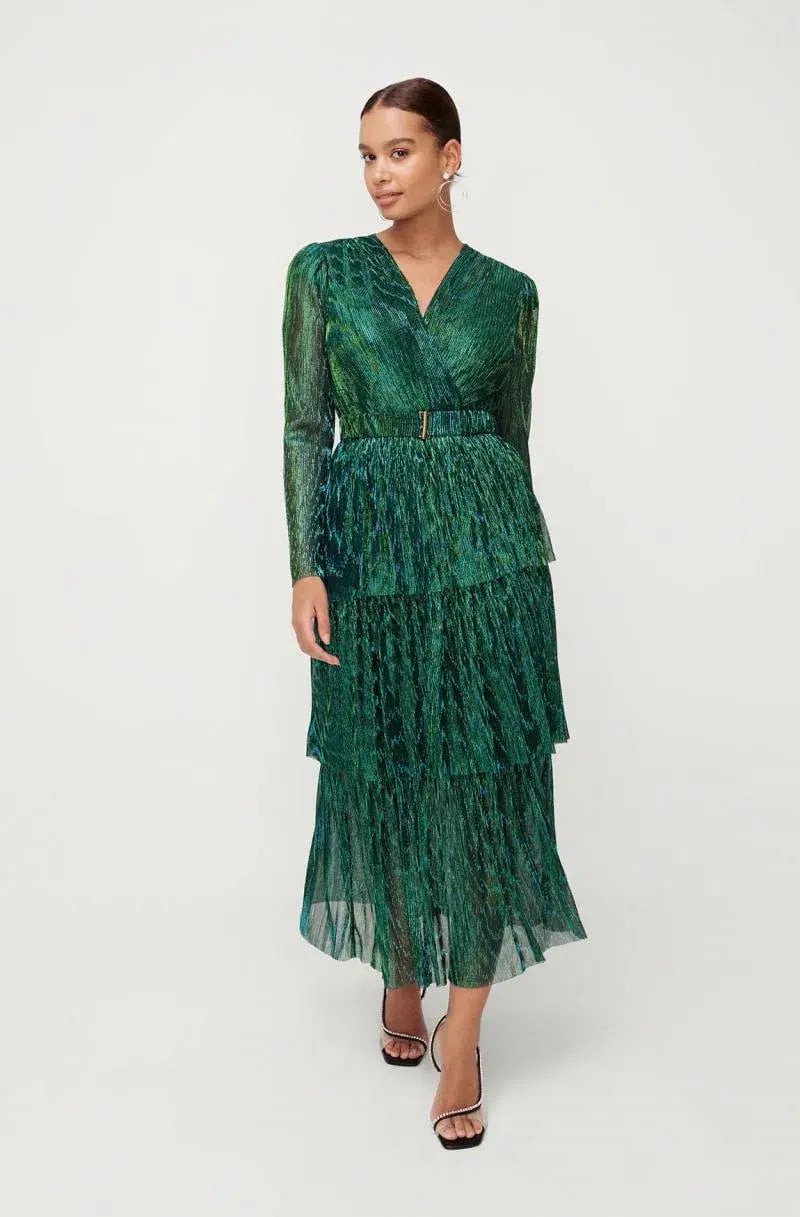 Sheike All that Sparkles Dress Green Size 14 photo 2