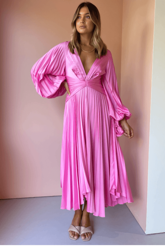 Acler Palms Midi Dress in Confetti Pink Size 8 photo 4