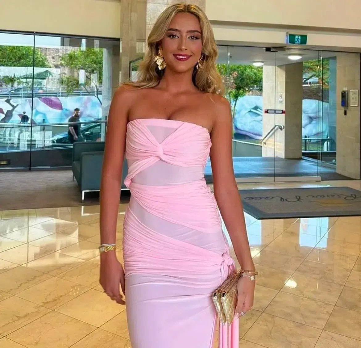 Natalie Rolt Miranda Gown in Blossom Pink Size AU 8 photo 2