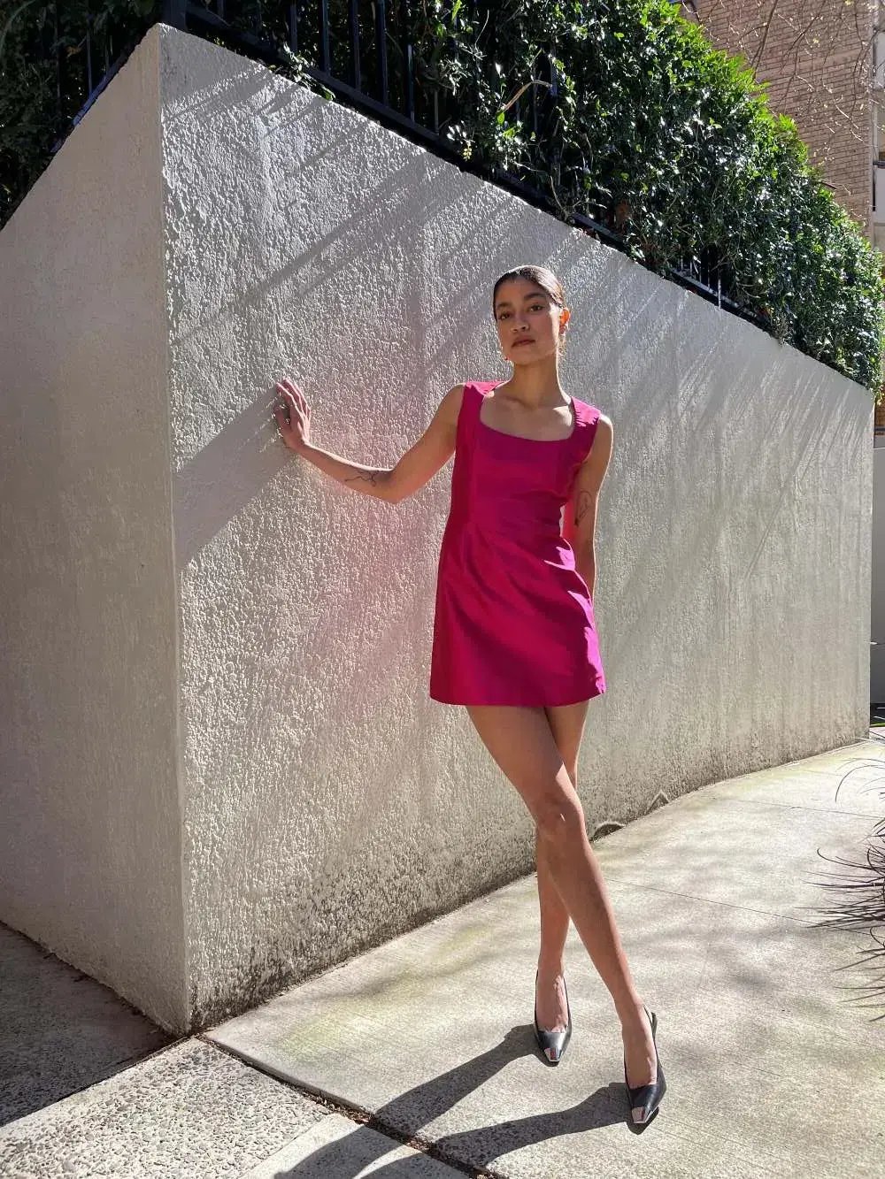 Van Der Kooij Ina Mini Dress Hot Pink Size 6 photo 2