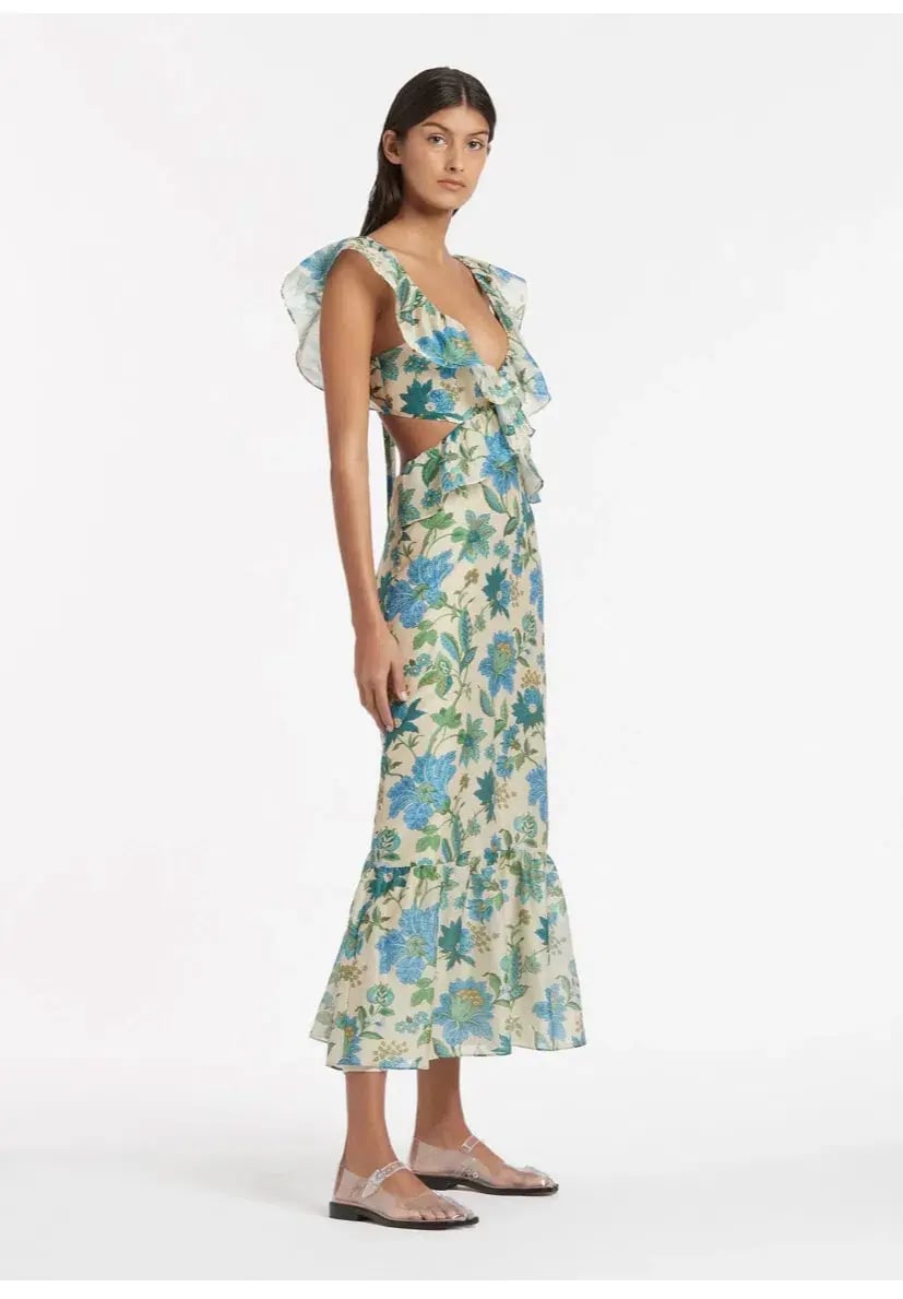 Sir the Label Celia Frill Midi Dress in Marguerite Size 8 photo 3
