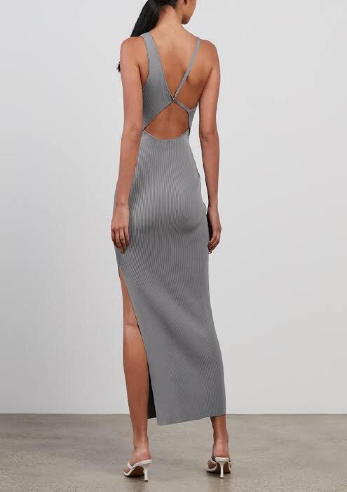 Bec & Bridge Harper Knit Asymmetric Dress Blue Size 10 photo 4