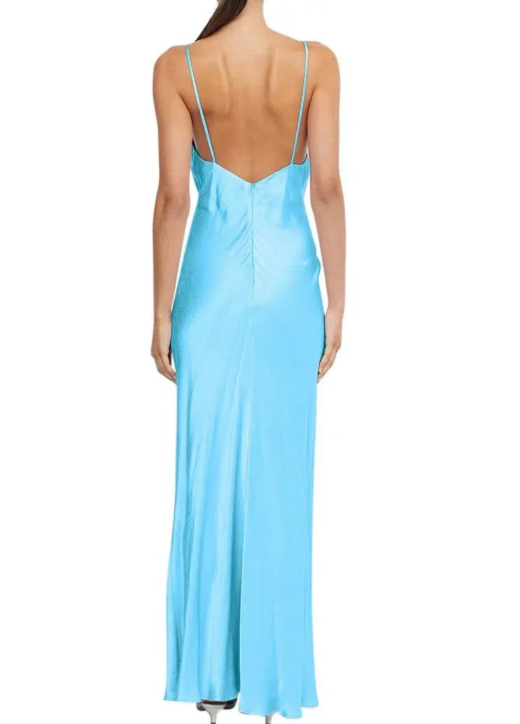 Bec & Bridge Lorelai V Maxi Dress Blue Size 10 photo 2
