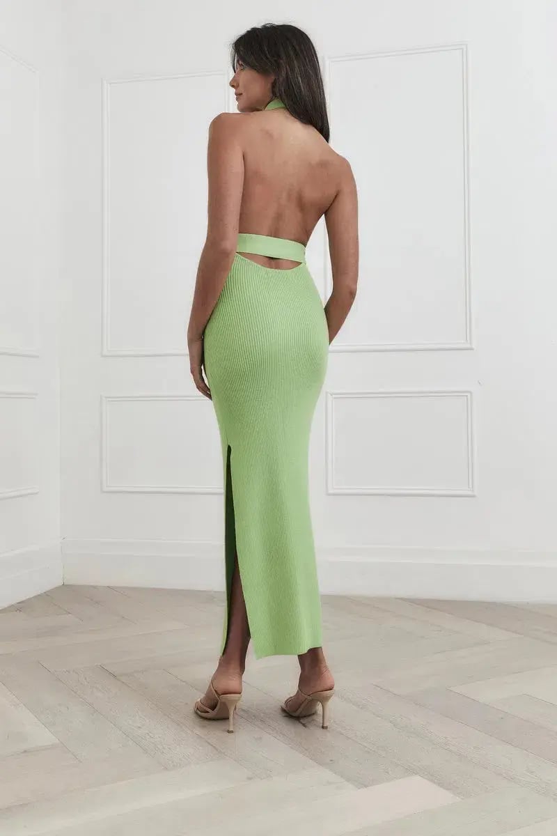 San Sloane Drake Midi Dress Pistachio Green Size AU 8 photo 2