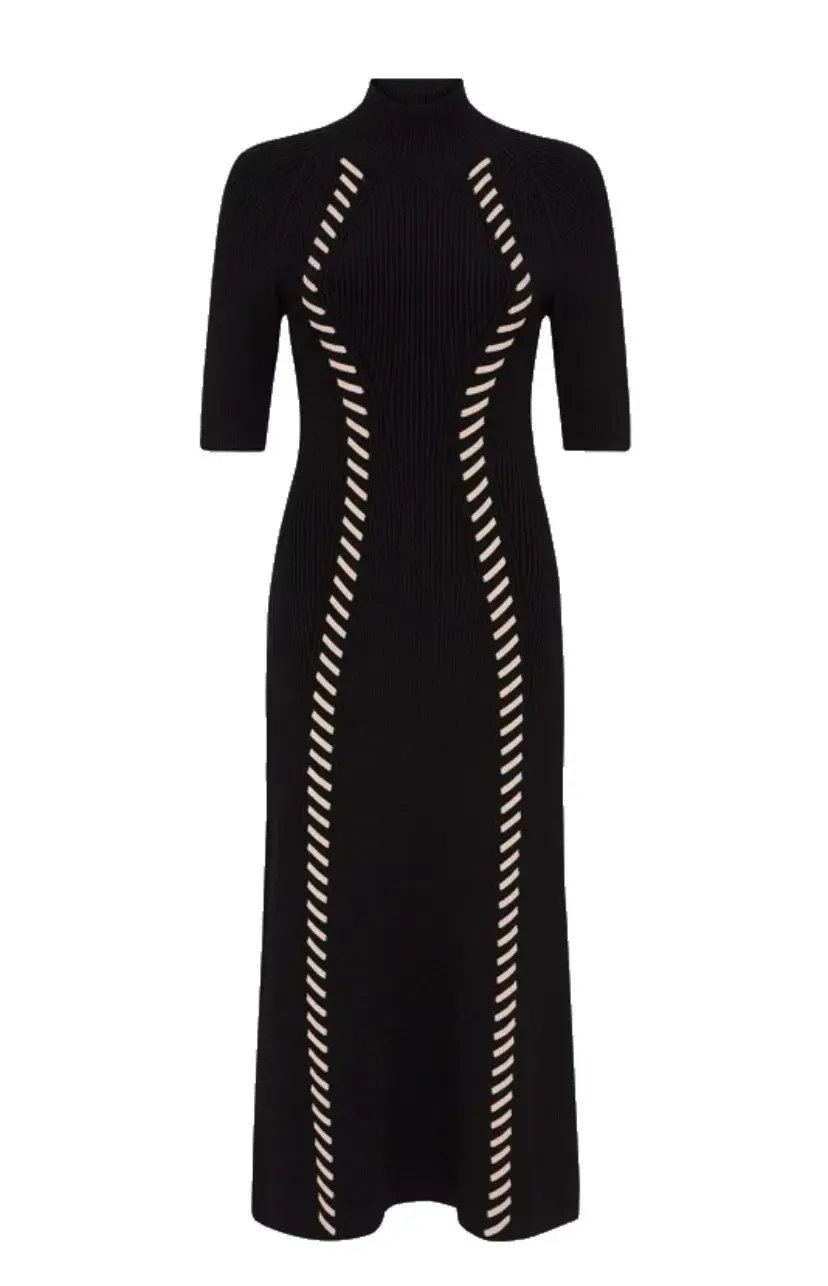 Aje Interlace Knit Midi Dress Size 10 photo 2