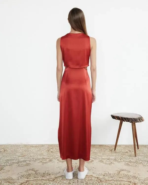 Nanushka Regina Dress Size Red XS/Au 6 photo 4