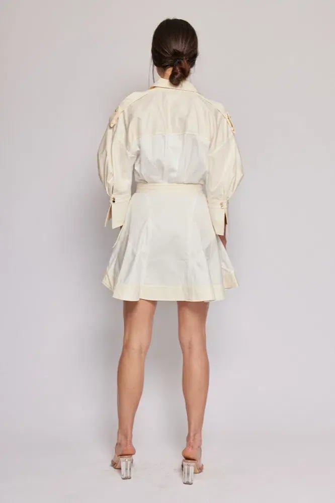 Acler Vienna Dress in Cannoli Cream Mix Size 10 photo 2