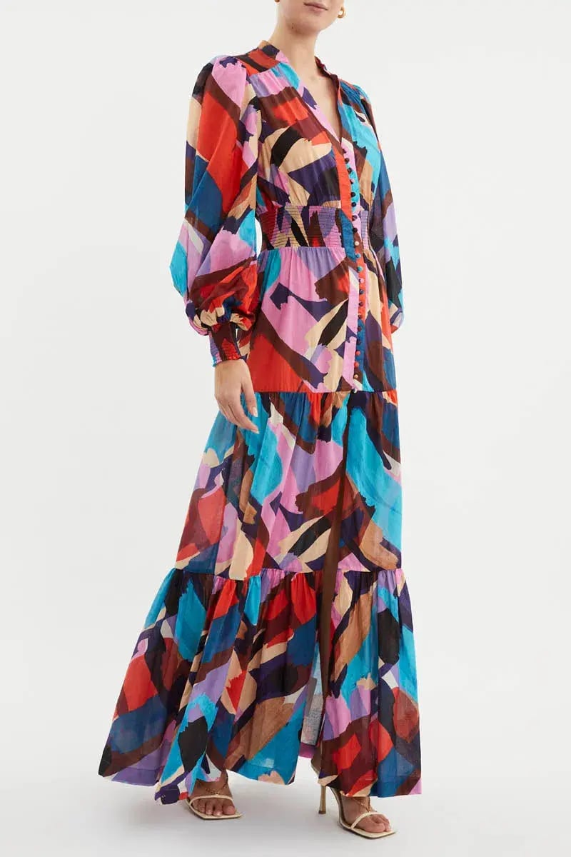 Rebecca Vallance Malaga Maxi Dress Multi Size 12 photo 2