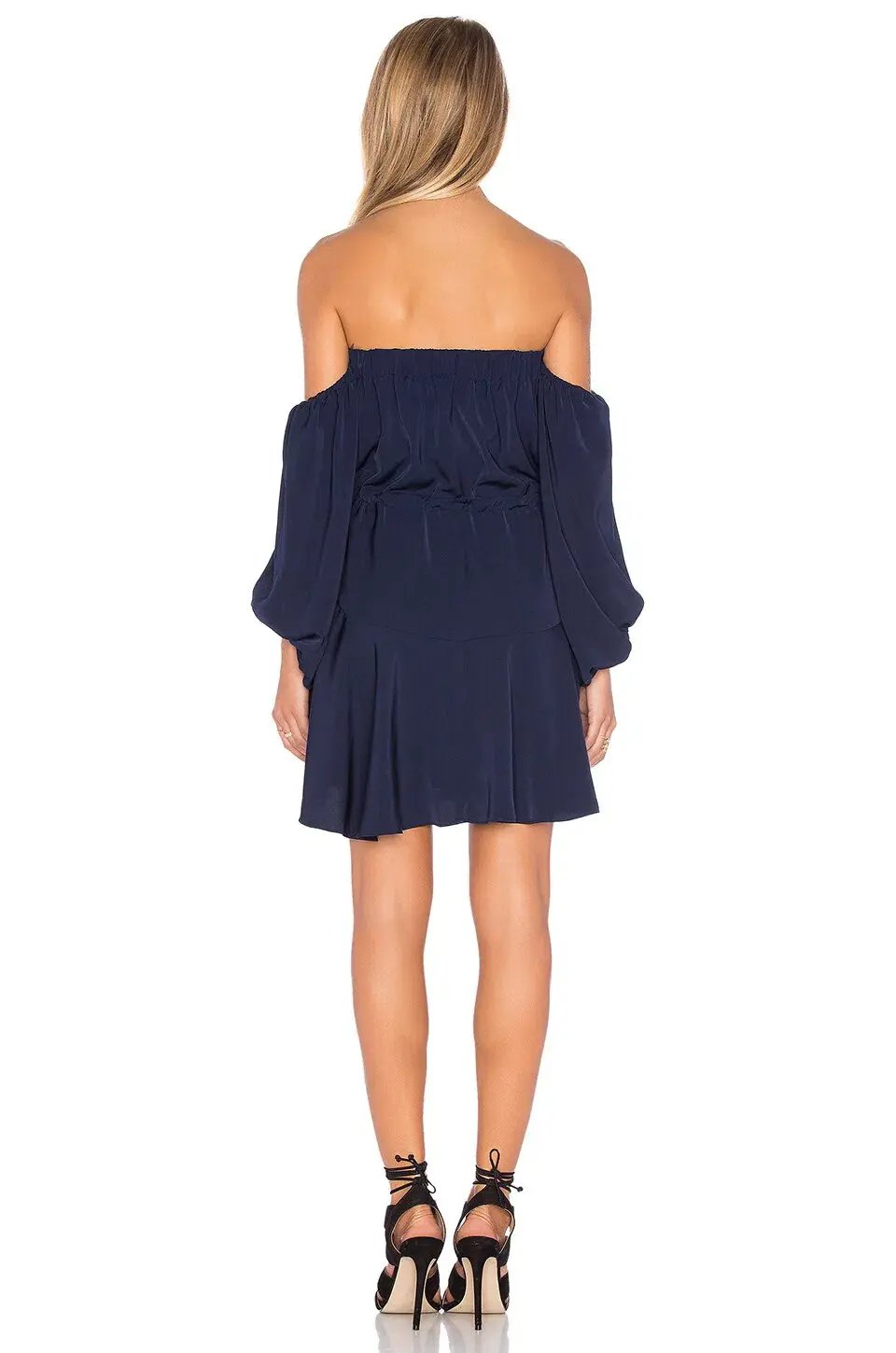 Shona Joy Leticia Core Off Shoulder Mini Dress Navy Size 6 photo 2