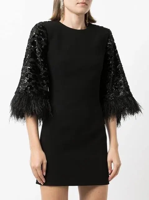 Rebecca Vallance Aspen Cape Mini Dress Black Size 8 photo 2