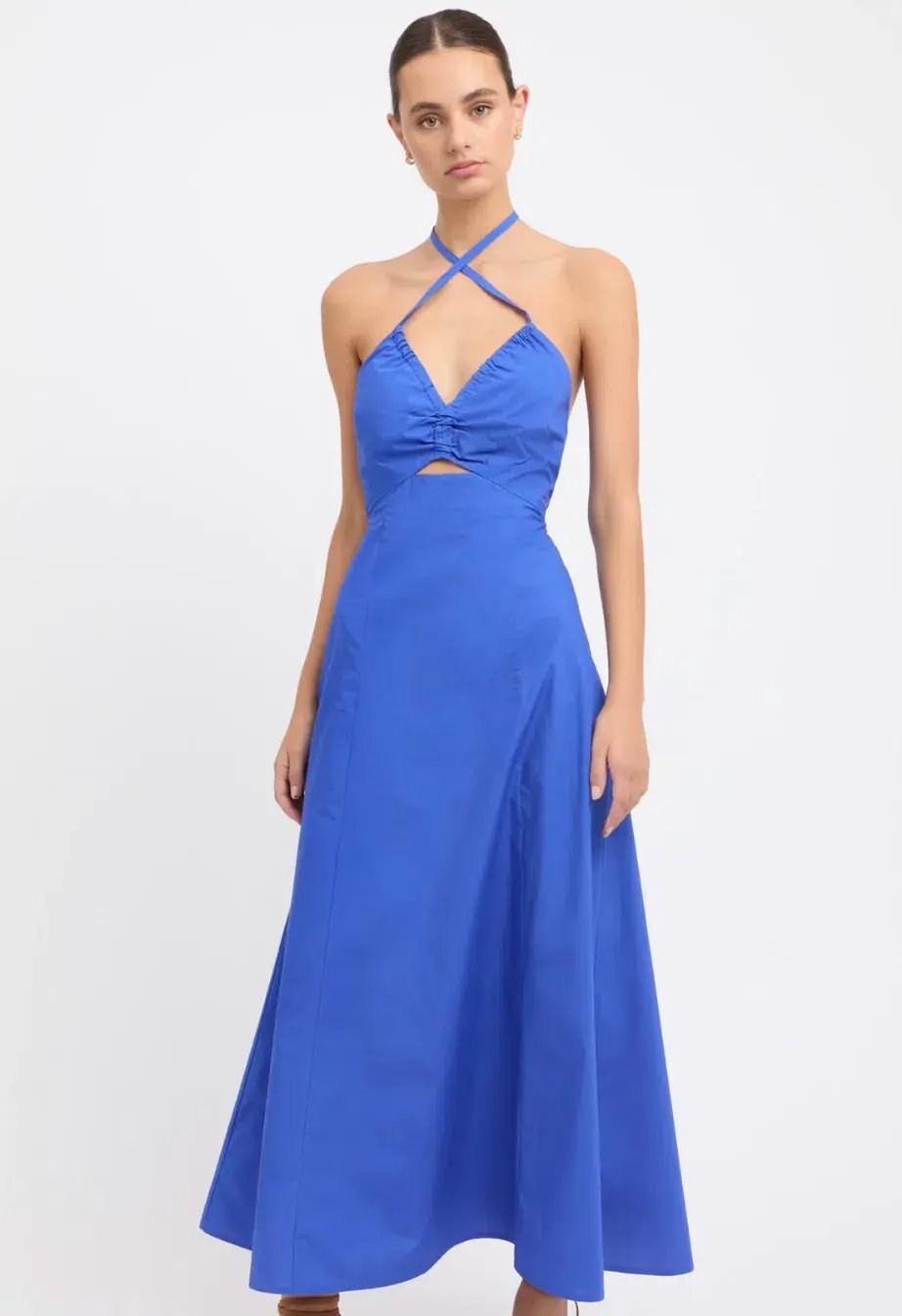 Kookai Poplin Halter Dress Blue Size 36 / Au 8 photo 4