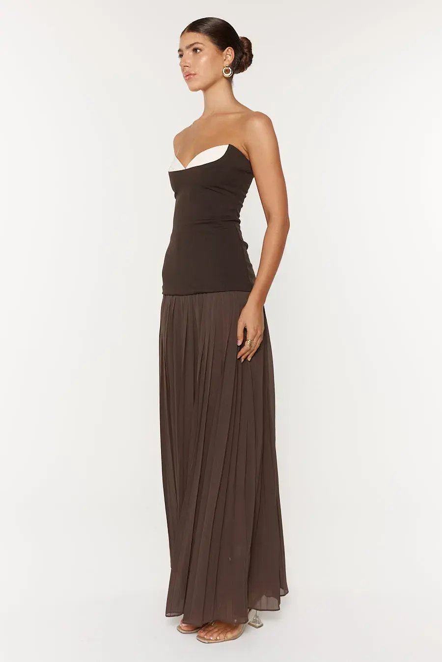 She is Olla Nicolette Maxi Dress Espresso Size 8 photo 3