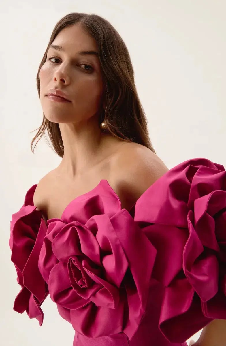 Aje Etta Gown Magenta Size 12 photo 4